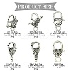 18Pcs 6 Styles Tibetan Style Zinc Alloy Lobster Claw Clasps FIND-YW0004-52-2
