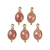 Natural Strawberry Quartz Faceted Pendans KK-L218-003G-04-1