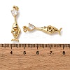 Brass Pave Cubic Zirconia Pendants KK-A271-05G-02-3
