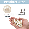 180Pcs ABS Plastic Imitation Pearl Rivet Studs KY-CL0001-02C-2