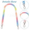 Rainbow Color Acrylic Curb Chain Bag Strap FIND-WH0143-47A-6
