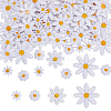 80Pcs 4 Styles Flower Polyester Embroidery Cloth Iron On/Sew On Patches DIY-FG0008-09-1