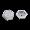 Hexagon Shape Candle Jar Molds DIY-K073-03-4