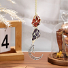 Nuggets Natural Red Jasper & Amethyst Pouch Pendant Decorations HJEW-WH20002-03B-4