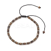Non-magnetic Synthetic Hematite & Natural Tiger Eye Disc Beads Braided Bead Bracelets for Women Men BJEW-JB13298-2