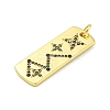 Real 18K Gold Plated Brass Micro Pave Cubic Zirconia Pendants KK-R159-06B-G-2