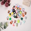 10Pcs 5 Styles Cartoon Little Dinosaur Silicone Beads JX695A-7