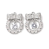 Brass Micro Pave Clear Cubic Zirconia Pendants KK-Z142-06P-1