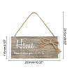Natural Wood Hanging Wall Decorations for Front Door Home Decoration HJEW-WH0012-02-2