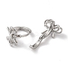 Bowknot Brass Hoop Earrings for Women EJEW-U008-13P-2