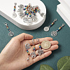 20Pcs 5 Styles Alloy Heart/Flat Round with Tree of Life Pendant Decorations HJEW-TA0001-22-5