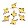Glass Connector Charms KK-WH0035-75LG-09-2