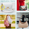 2Pcs 2 Colors Plastic Heart Beaded Bag Extension Chains with Iron Ring Clasps PURS-GF0001-11B-4