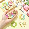 10Pcs 5 Styles Alloy with Paper Pendants FIND-CJ0004-51-4
