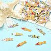 40Pcs 5 Colors Alloy Enamel Pendants ENAM-CJ0007-46-5
