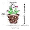 6Pcs 6 Colors Alloy Enamel Pendants ENAM-YW0002-53-4