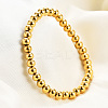 6MM Adjustable 304 Stainless Steel Round Beaded Stretch Bracelets for Women LS-UQ9222-1-6
