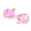 Two Tone Transparent Glass Pendants GLAA-YW0003-02D-2