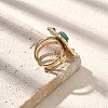 Natural Carnelian & Jade Finger Rings STAS-Z112-03G-3