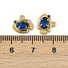 304 Stainless Steel Rhinestone Charms STAS-H242-05G-03-3