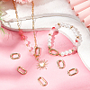 8Pcs 2 Styles Brass Spring Gate Rings KK-BBC0014-16-4