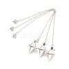 Brass Cable Chain Pointed Dowsing Pendulums HJEW-D004-04P-1