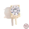 Rhodium Plated 925 Sterling Silver Pin Peg Bails STER-Z005-10P-1