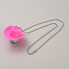 Resin Hat with Plastic Disco Ball Pendant with Ball Chains for Car Mirror Hanging Accessories NJEW-WH0002-20-1