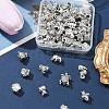 60Pcs 10 Style Tibetan Style Alloy European Beads TIBEB-FS0001-03-7