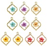 10Pcs 5 Colors Zinc Alloy Epoxy Resin Pendants FIND-CJ0004-93-1