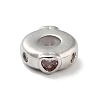 Valentine's Day Brass Micro Pave Clear Cubic Zirconia Beads KK-K361-06P-2