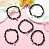 Natural Lava Rock Beaded Stretch Bracelets BJEW-JB09609-4