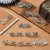 10Pcs 10 Styles Alloy Sweater Shawl Clips Brooches AJEW-CJ0001-66-5