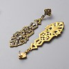 Crystal Rhinestone Teardrop Dangle Stud Earrings LS-EJEW-WH0017-14A-2
