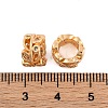 Brass Micro Pave Clear Cubic Zirconia European Beads KK-Z066-12G-3