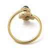 304 Stainless Steel with Synthetic Malachite Ring Ion Plating(IP) RJEW-Z031-01E-03-3