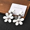304 Stainless Steel Flower Stud Earrings for Women STAS-Z112-22P-1