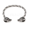 Viking 304 Stainless Steel Open Cuff Bangles for Men BJEW-U001-07G-G-2