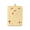 304 Stainless Steel Rhinestones Pendants STAS-D306-01G-B-1