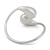 Non-Tarnish 304 Stainless Steel Grooved Teardrop Bangles BJEW-M042-02P-3