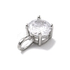 925 Sterling Silver with Cubic Zirconia Charms STER-Q004-04P-2