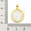 Brass Micro Pave Clear Cubic Zirconia Pendants KK-K354-04G-09-3