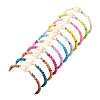 11Pcs Natural Persian Jade Round Beaded & Dyed Synthetic Turquoise Beaded Stretch Bracelets BJEW-JB12005-5