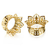 Hollow Out Flower Brass Alloy Ear Tunnels FS-WG7C815-15-1