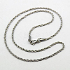Tarnish Resistant 304 Stainless Steel Necklaces Men's Rope Chain Necklaces NJEW-G038-101-1