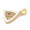 Brass Micro Pave Cubic Zirconia Pendents KK-M303-02G-10-2