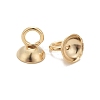 201 Stainless Steel Bead Cap Pendant Bails STAS-L244-27C-G-3