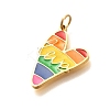 Pride 304 Stainless Steel Enamel Pendants STAS-B079-01G-04-2