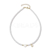 Brass Micro Pave Grade AAA Cubic Zirconia Letter Pendant Necklaces NJEW-JN04771-21-4