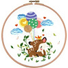 Cartoon Animal Pattern Embroidery Beginner Kits PW-WG41088-01-1